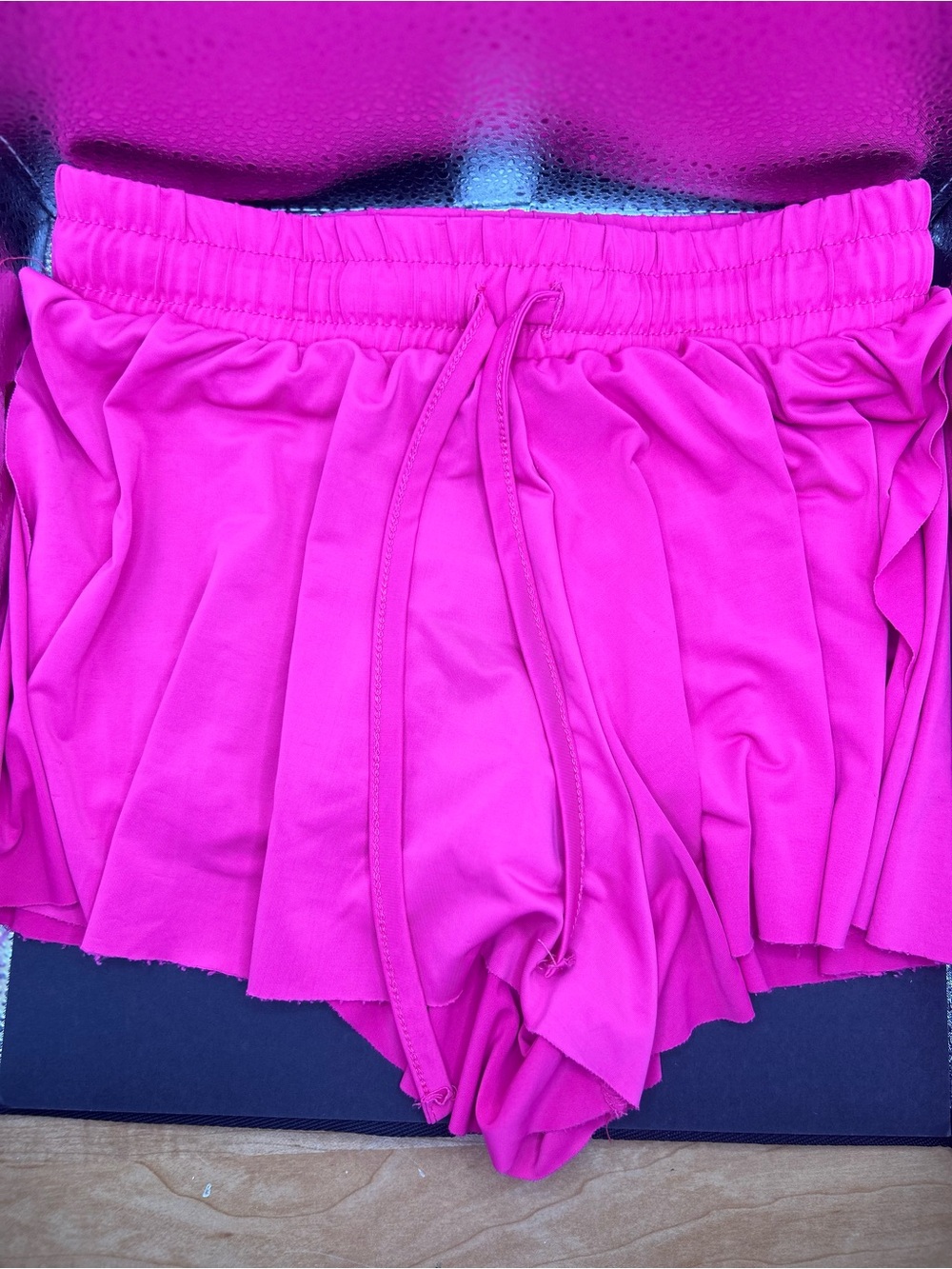 Girls' Pink Ruffle Skort with Drawstring Waist
